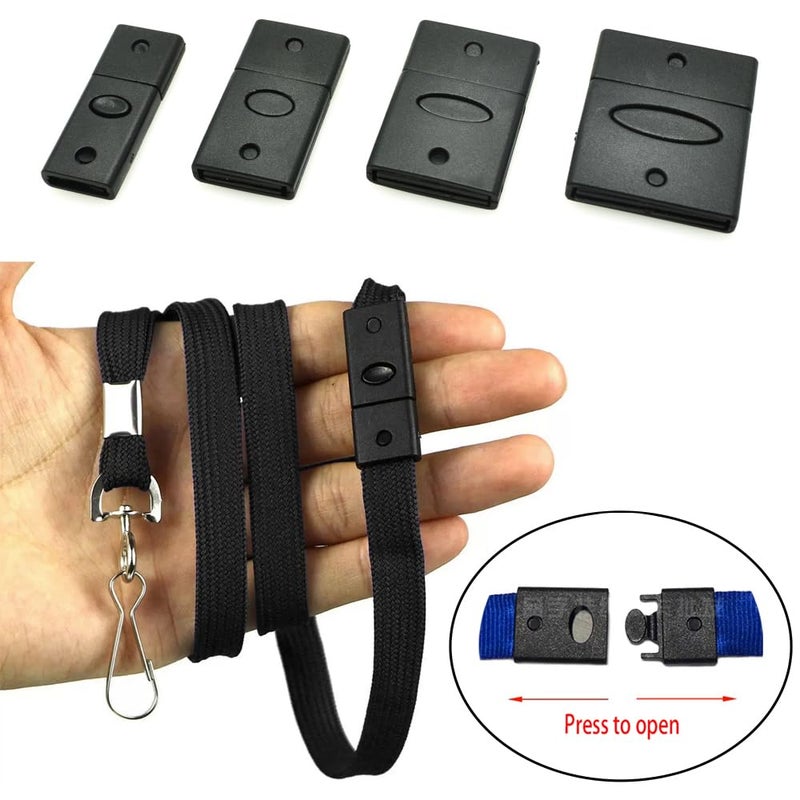 2FY2SW 20pcs/Pack Plastic Breakaway Safty Buckles for Neck Strap Lanyard Webbing ID Badge Tag Holder Black (Webbing Size:1"(25mm)) - Image 5